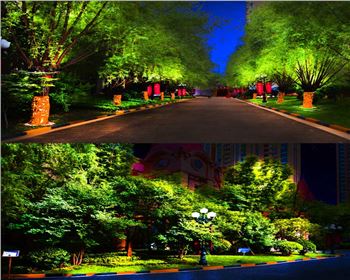 陜西小區廣場節日亮化