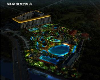 陜西溫泉度假酒店-景區亮化設計